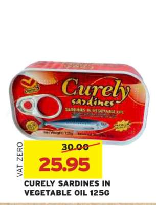 Curely Sardines in Vegetable Oil 125g
