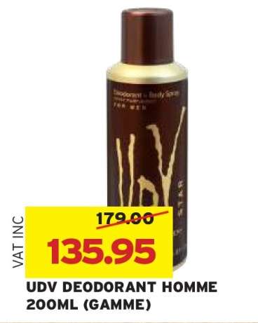 UDV DEODORANT HOMME 200ML (GAMME)