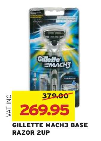 GILLETTE MACH3 BASE RAZOR 2UP