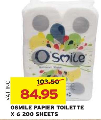OSMILE PAPIER TOILETTE X 6 200 SHEETS