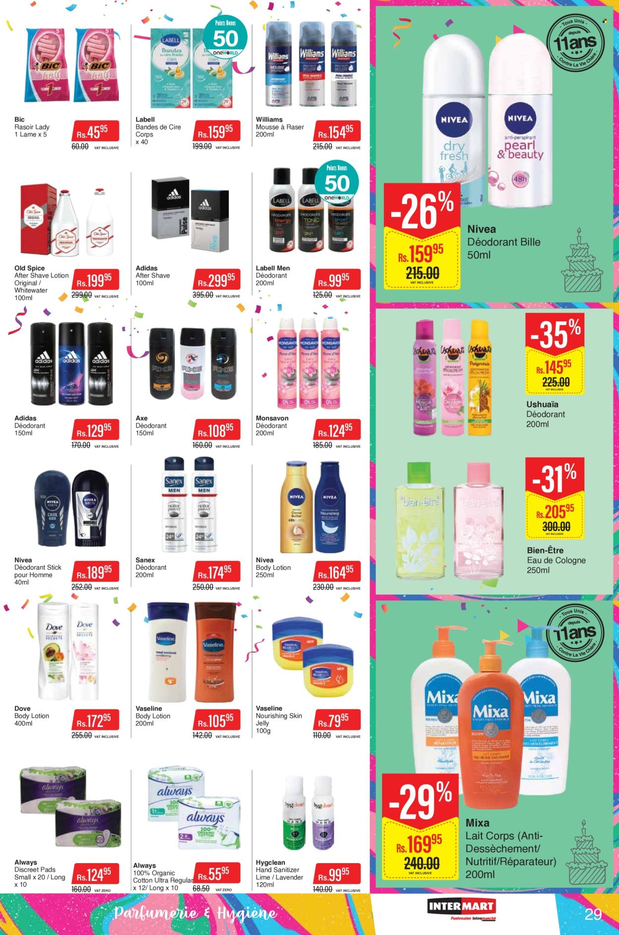 <magasin> - <du DD/MM/YYYY au DD/MM/YYYY> - Produits soldés - ,<products from flyers>. Page 29. 