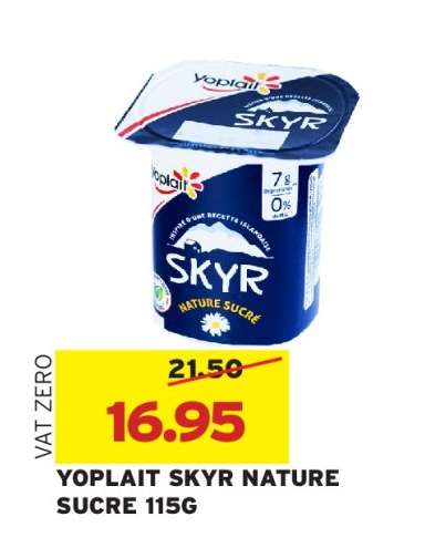 Yoplait Skyr Nature Sucre 115g