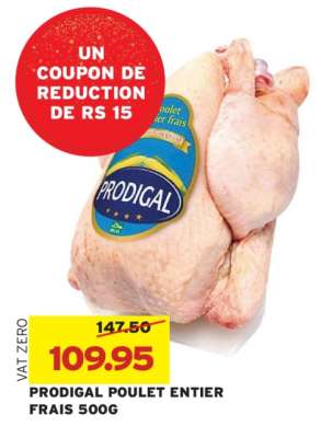 PRODIGAL POULET ENTIER FRAIS 500G