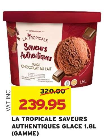 LA TROPICALE SAVEURS AUTHENTIQUES GLACE 1.8L (GAMME)