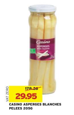 CASINO ASPERGES BLANCHES PELEES 205G