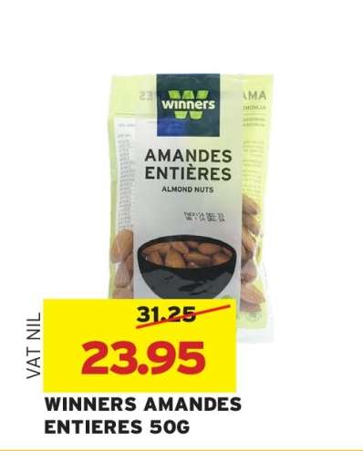WINNERS AMANDES ENTIÈRES 50G