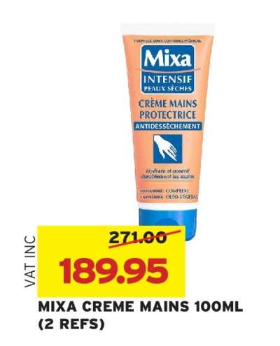 MIXA CREME MAINS 100ML (2 REFS)