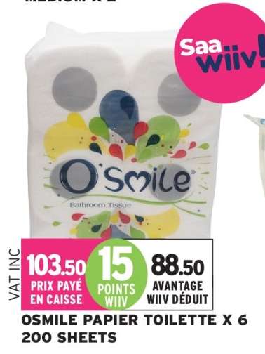 OSMILE PAPIER TOILETTE X 6