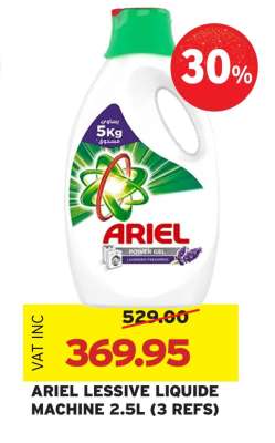ARIEL LESSIVE LIQUIDE MACHINE 2.5L (3 REFS)