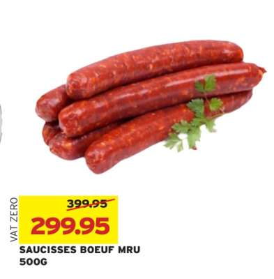 SAUCISSES BOEUF MRU