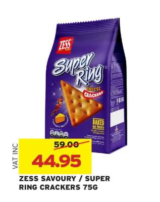 ZESS SAVOURY / SUPER RING CRACKERS 75G
