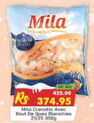 Mila Crevette Avec Bout De Ques Blanchies 21/25 350g