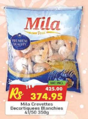 Mila Crevettes Décortiquées Blanchies 41/50 350g