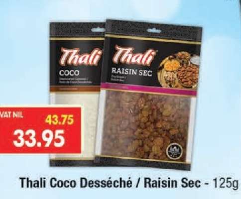 Thali Coco Desséché / Raisin Sec - 125g