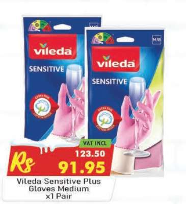 Vileda Sensitive Plus Gloves Medium x1 Pair