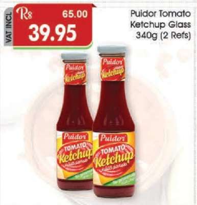 Puidor Tomato Ketchup Glass 340g (2 Refs)