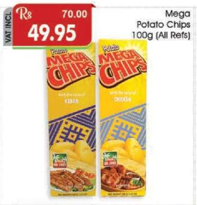 Mega Potato Chips 100g (All Refs)