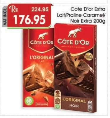 Cote D'or Extra Lait/Praline Caramel/Noir Extra 200g