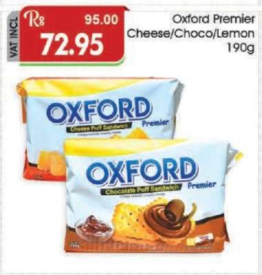 Oxford Premier Cheese/Choco/Lemon 190g