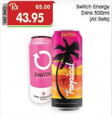 Switch Energy Drink 500ml (All Refs)