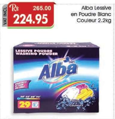 Alba Lessive en Poudre Blanc Couleur 2.2kg