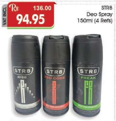 STR8 Deo Spray 150ml (4 Refs)