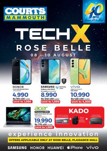 thumbnail - Catalogue Courts Mammouth - Tech X Rose Belle