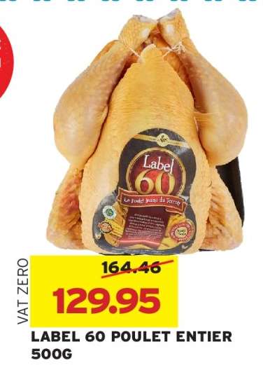 LABEL 60 POULET ENTIER 500G