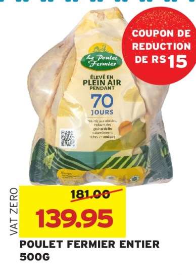 POULET FERMIER ENTIER 500G