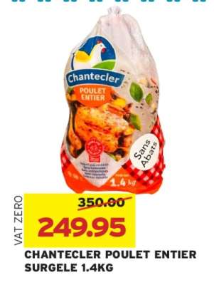 CHANTECLER POULET ENTIER SURGELE 1.4KG