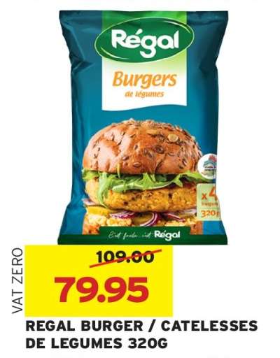 REGAL BURGER/CATELESSES DE LEGUMES 320G