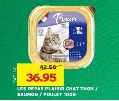 LES REPAS PLAISIR CHAT THON / SAUMON / POULET 100G