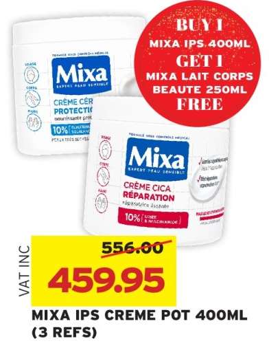 MIXA IPS CREME POT 400ML (3 REFS)
