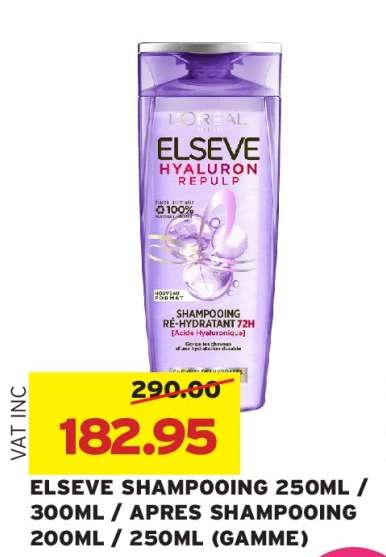 ELSEVE SHAMPOOING 250ML / 300ML / APRES SHAMPOOING 200ML / 250ML (GAMME)