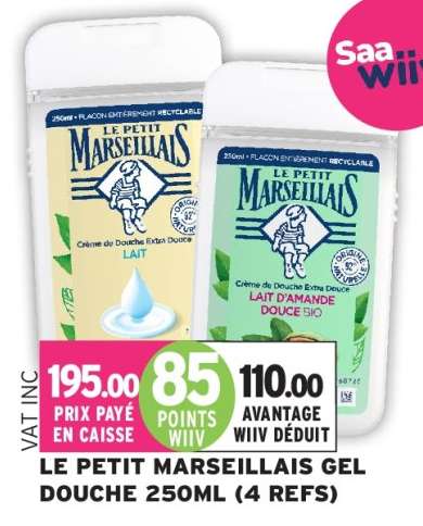 LE PETIT MARSEILLAIS GEL DOUCHE 250ML (4 REFS)
