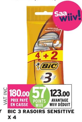 BIC 3 RASOIRS SENSITIVE X 4
