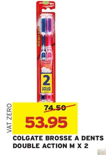 COLGATE BROSSE A DENTS DOUBLE ACTION M X 2