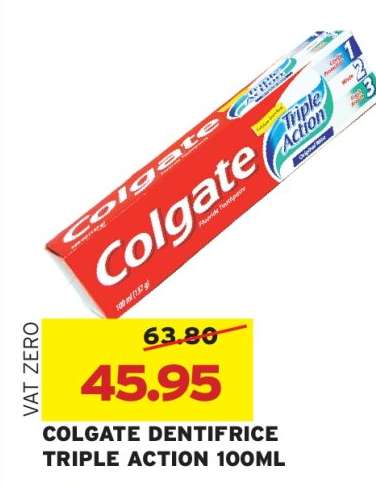 COLGATE DENTIFRICE TRIPLE ACTION 100ML