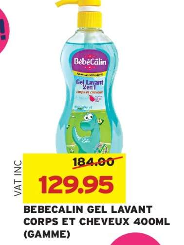 BEBECALIN GEL LAVANT CORPS ET CHEVEUX 400ML (GAMME)