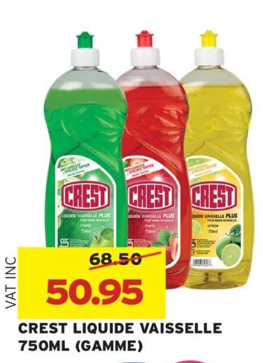 CREST LIQUIDE VAISSELLE 750ML (GAMME)