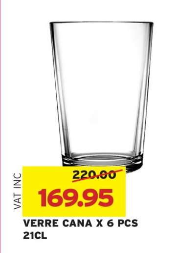 VERRE CANA X 6 PCS