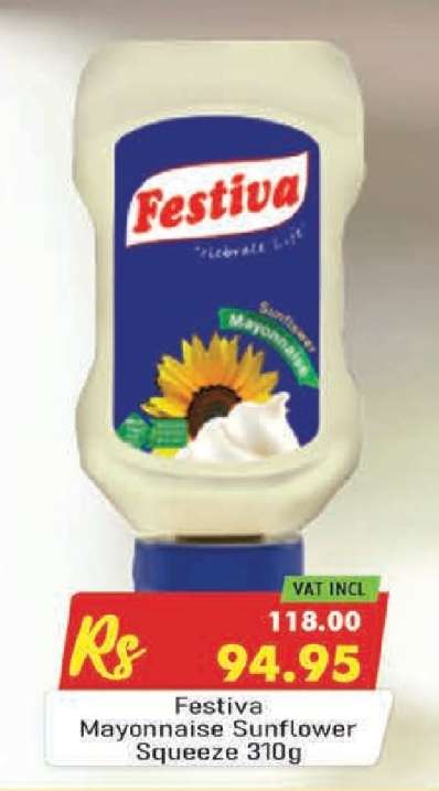 Festiva Mayonnaise Sunflower Squeeze 310g