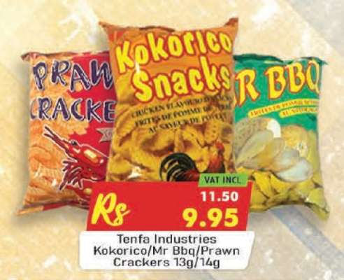 Tenfa Industries Kokorico/Mr Bbq/Prawn Crackers 13g/14g
