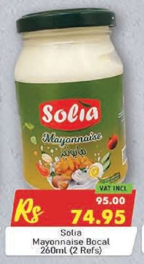 Solia Mayonnaise Bocal 260ml