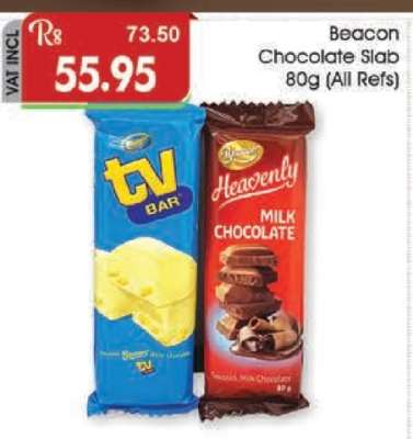 Beacon Chocolate Slab 80g (All Refs)