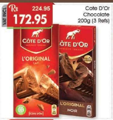 Cote D’Or Chocolate 200g (3 Refs)