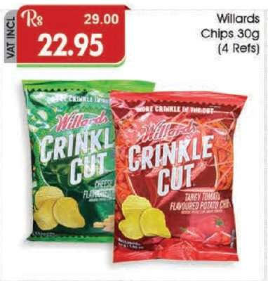 Willards Chips 30g (4 Refs)