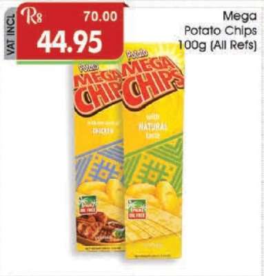 Mega Potato Chips 100g (All Refs)