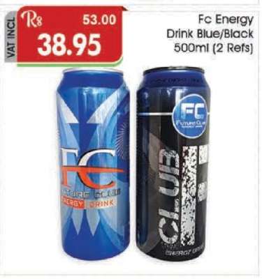 Fc Energy Drink Blue/Black 500ml (2 Refs)