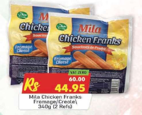 Mila Chicken Franks Fromage/Creole